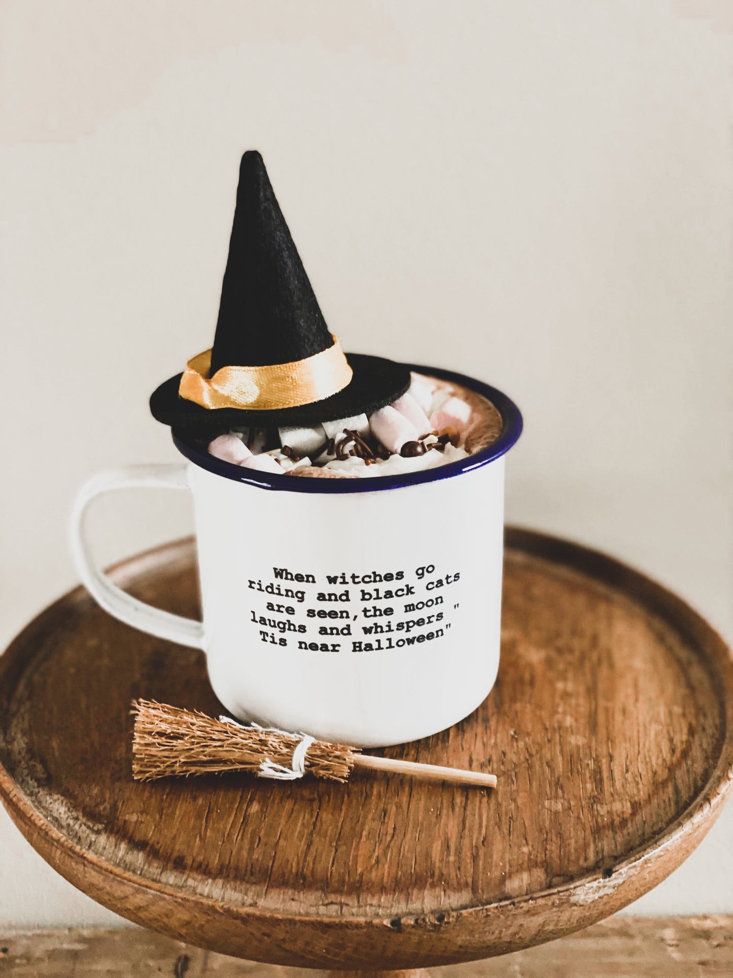 When witches go riding enamel mug