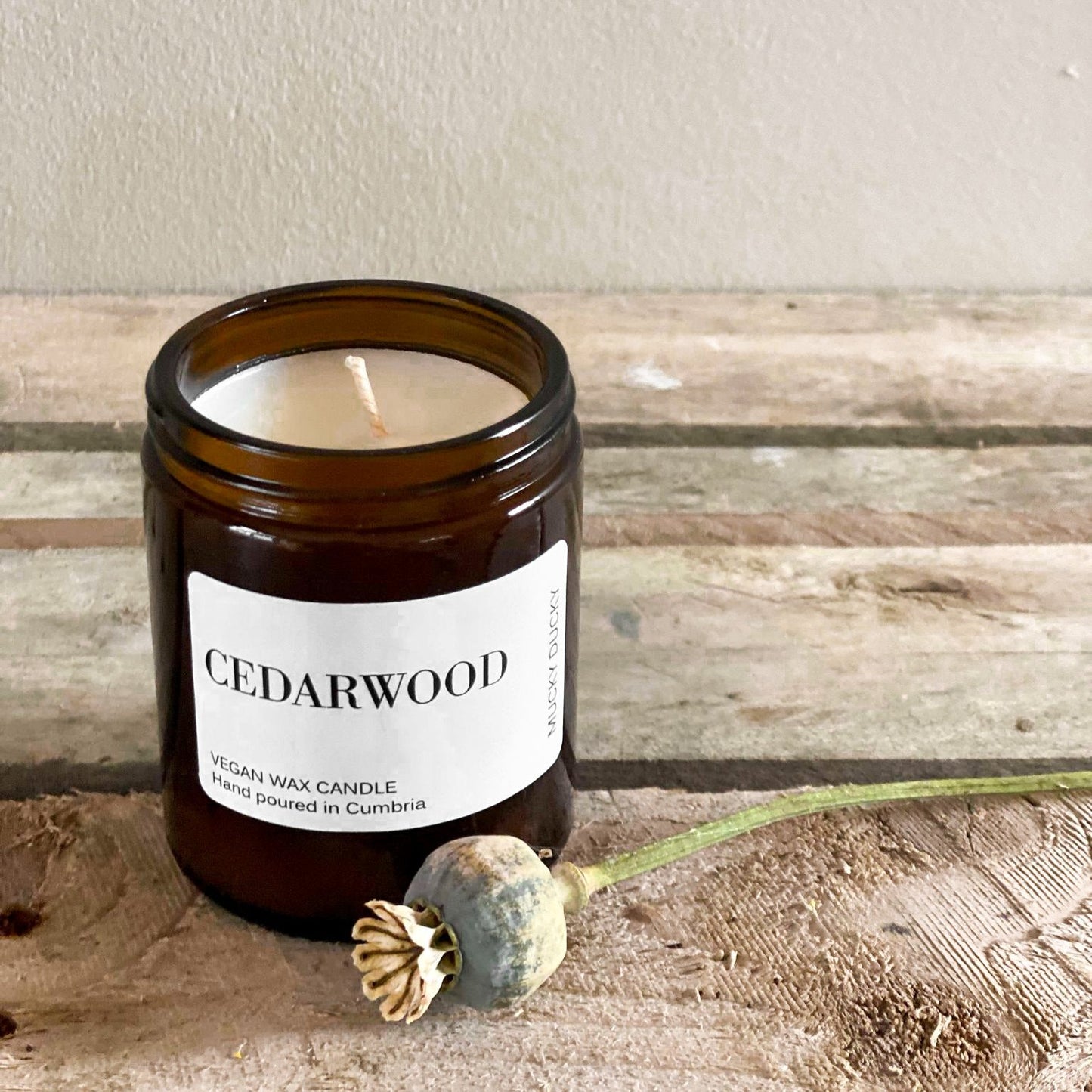 Cedarwood scented candle