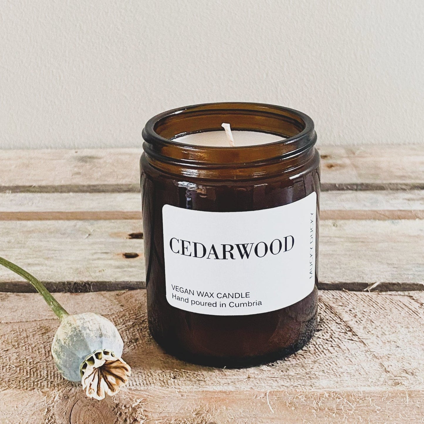 Cedarwood scented candle