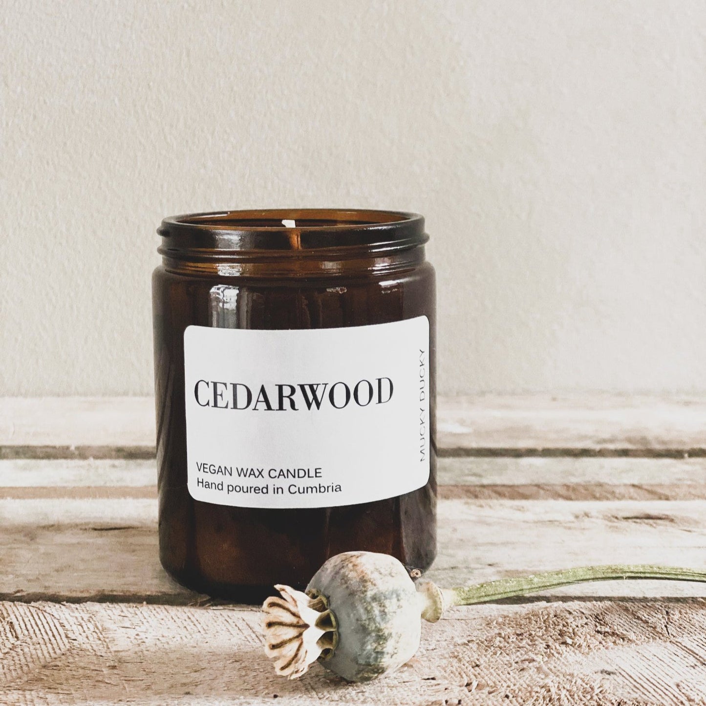 Cedarwood scented candle