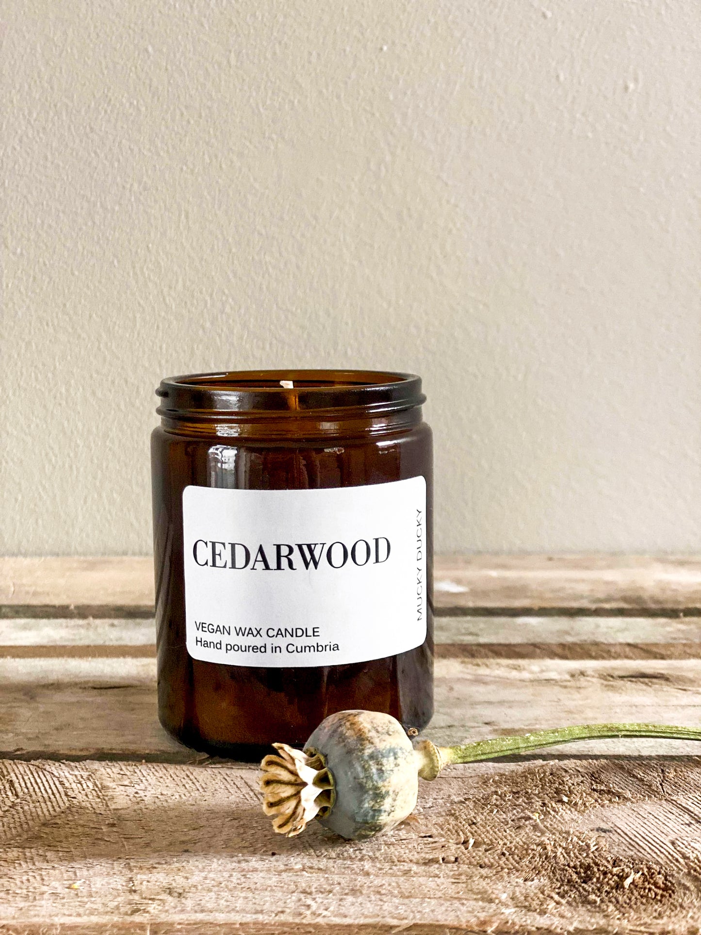 Cedarwood scented candle