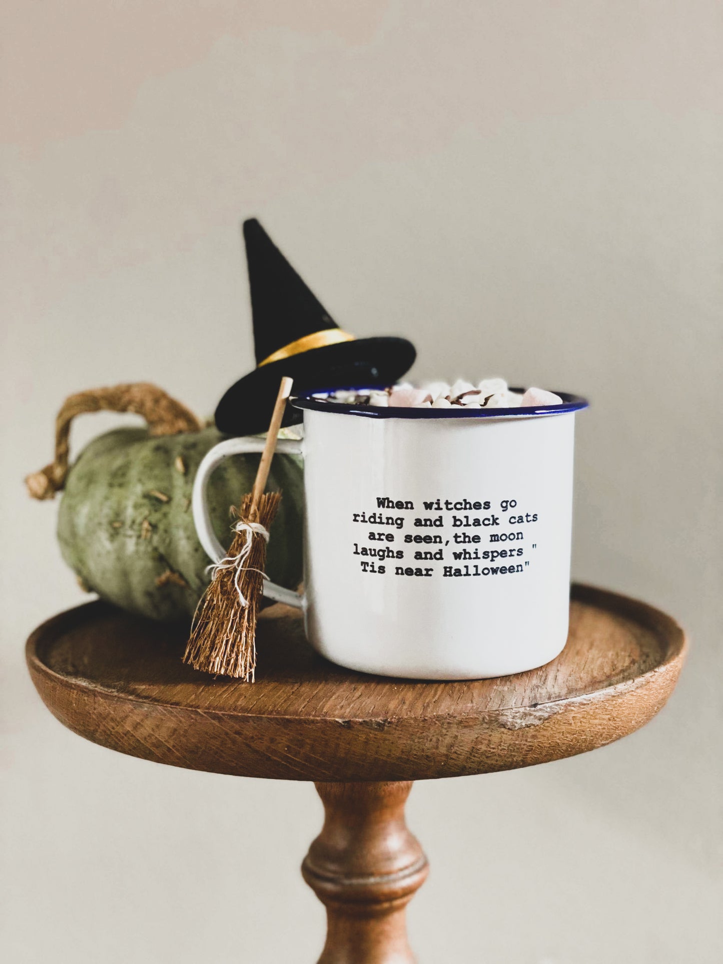 When witches go riding enamel mug