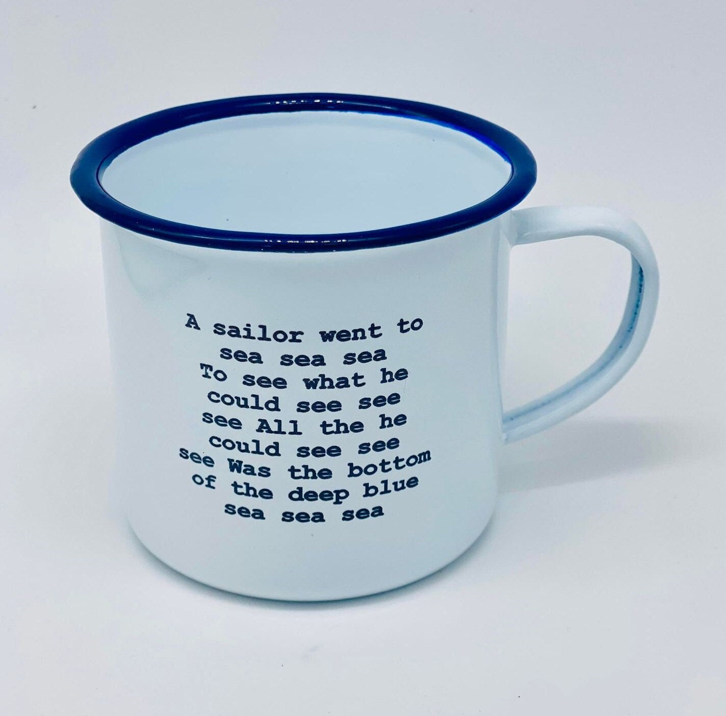 Sailor went to sea sea sea children's nursery rhyme enamel mug