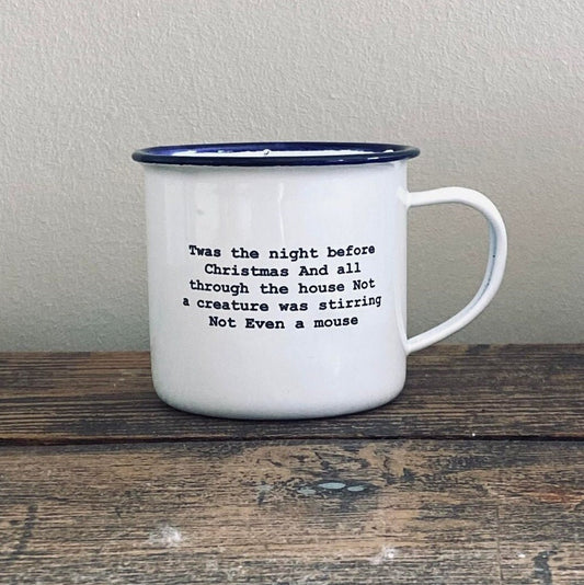 Twas the night before Christmas enamel mug gift